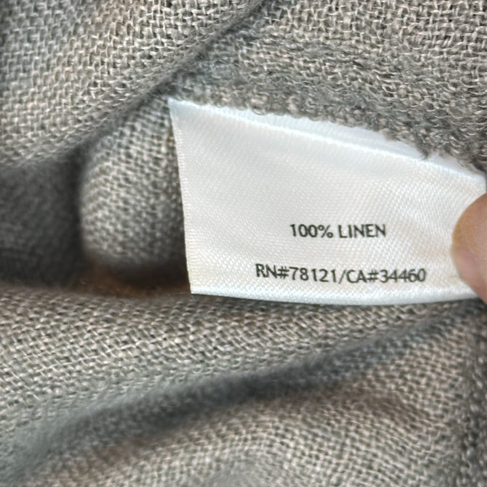 Eileen Fisher -women’s washed Grey 100% linen blazer light jacket relaxed fit L - Picture 6 of 8